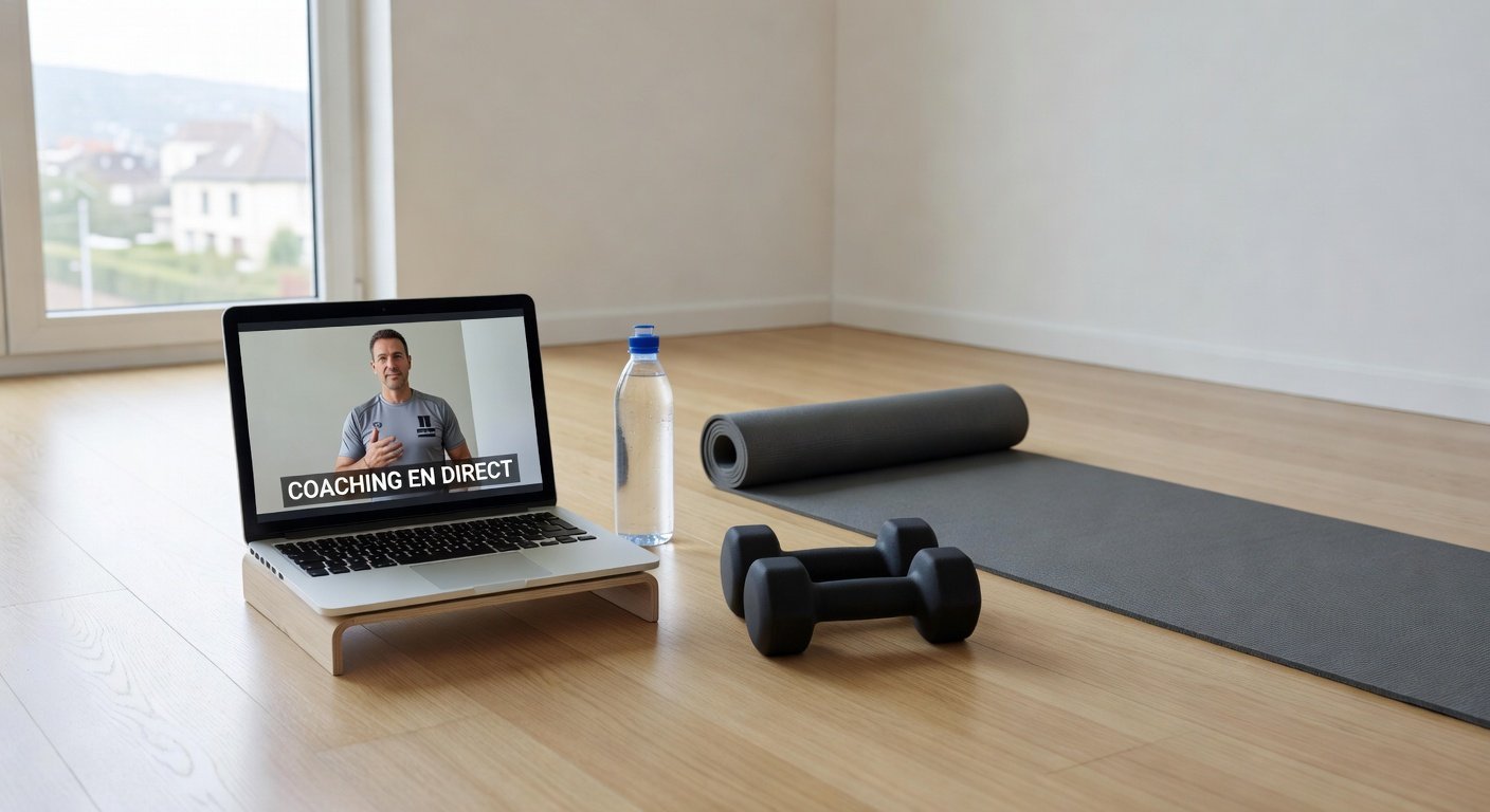 Équipement minimal pour une séance de coaching sportif en ligne chez soi